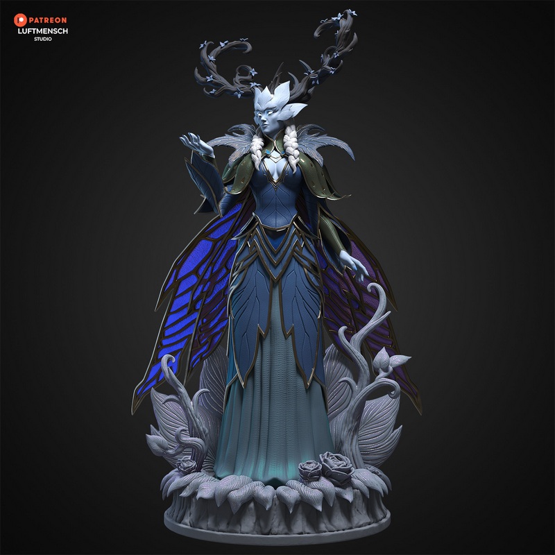 Luftmensch工作室冬季女王3D打印模型|Luftmensch Studio – Winter Queen – 3D Print Model