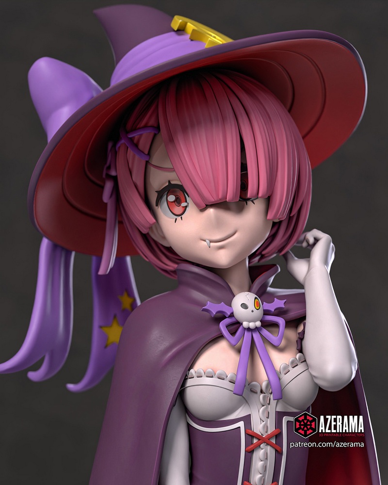 Azerama 3D打印模型：幽灵羊驼造型|Azerama – Spooky Ram – 3D Print Model