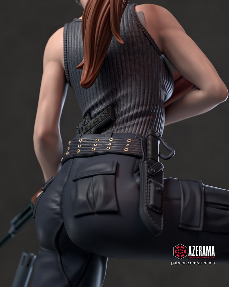 Azerama - 3D打印模型 - 《终结者》萨拉·康纳|Azerama – Sarah Connor – 3D Print Model
