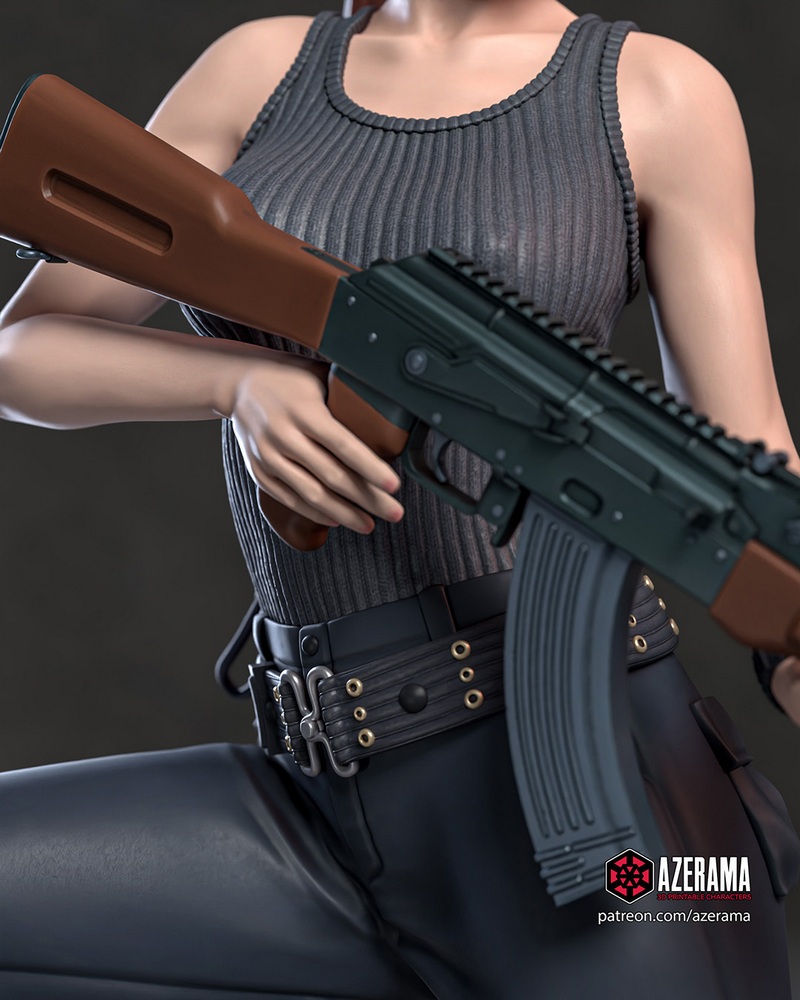 Azerama - 3D打印模型 - 《终结者》萨拉·康纳|Azerama – Sarah Connor – 3D Print Model