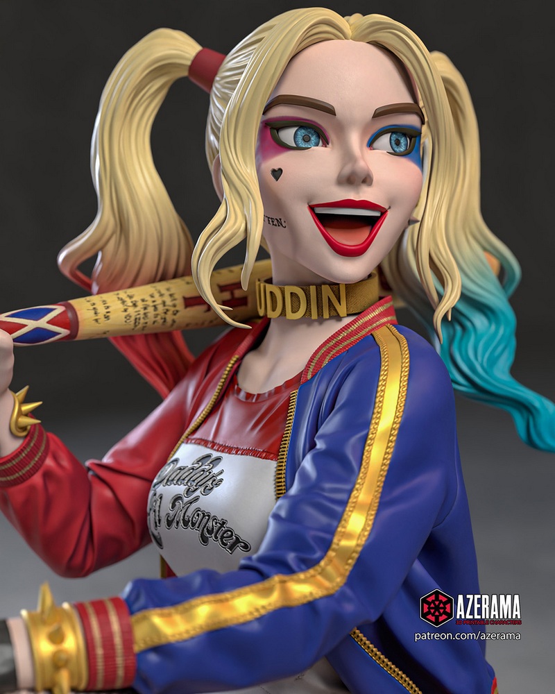 Azerama 3D打印模型：哈莉·奎茵|Azerama – Harley Quinn – 3D Print Model