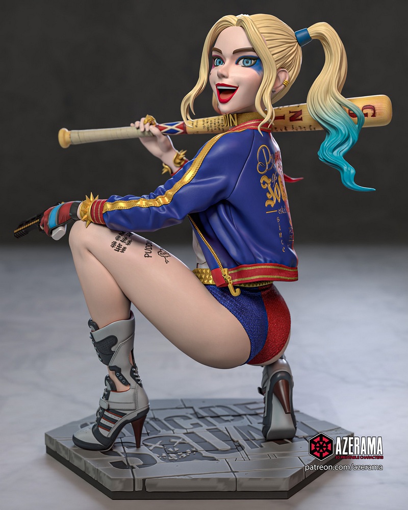 Azerama 3D打印模型：哈莉·奎茵|Azerama – Harley Quinn – 3D Print Model