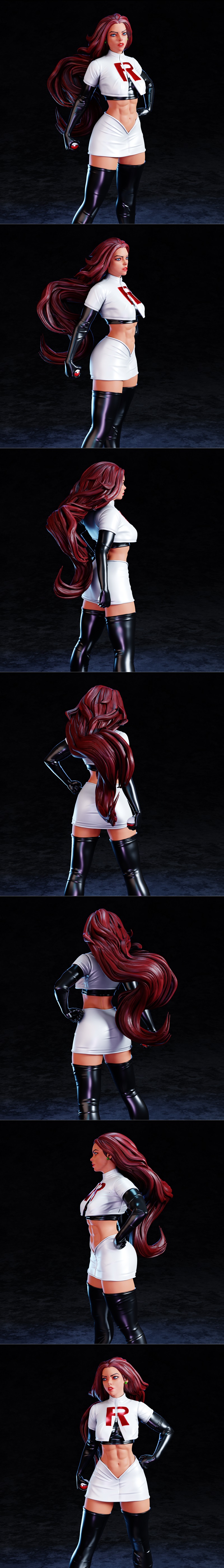 BrunoArt3D - 猫咪宝可梦3D打印模型|BrunoArt3D – Jessie Pokemon – 3D Print Model STL