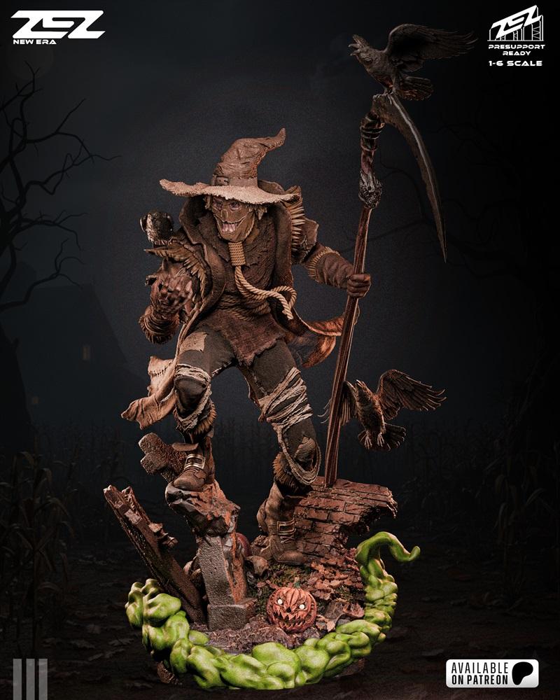 ZEZ工作室 scarecrow雕像 3D打印模型|ZEZ Studio – Scarecrow Statue and Bust – 3D Print Model STL