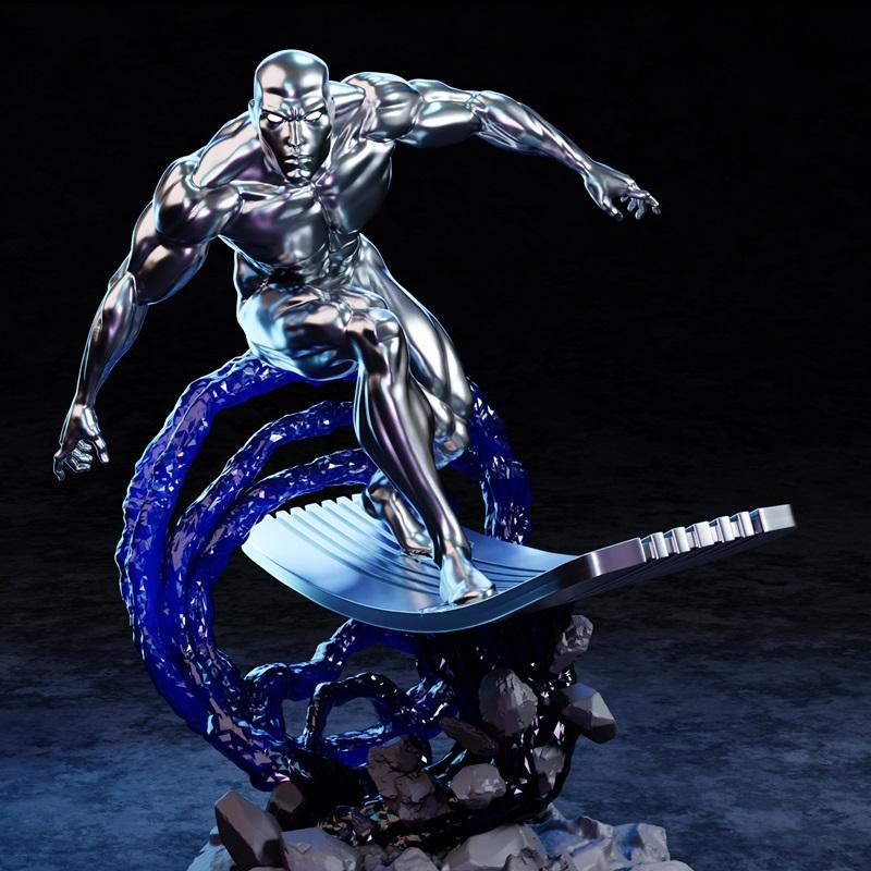 BrunoArt3D 3D打印模型：银色追风者|BrunoArt3D – Silver Surfer – 3D Print Model STL