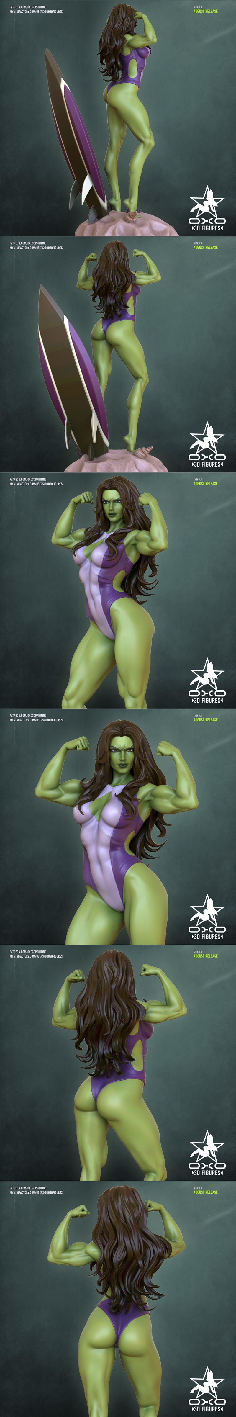 OXO3D shehulk 3D打印模型|OXO3D Figures – Shehulk – 3D Print Model STL
