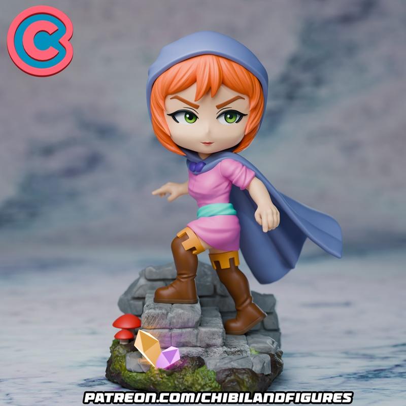 Chibi风格3D打印模型：Sheila角色造型|Chibi Land Figures – Sheila – 3D Print Model STL