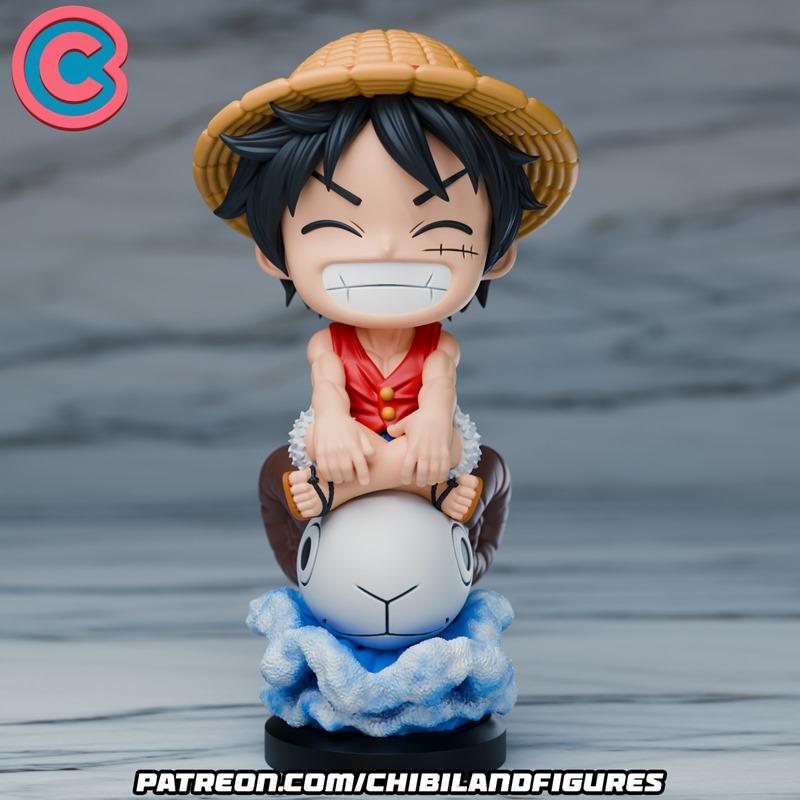 one piece 3d打印模型鲁夫|Chibi Land Figures – Luffy – 3D Print Model STL