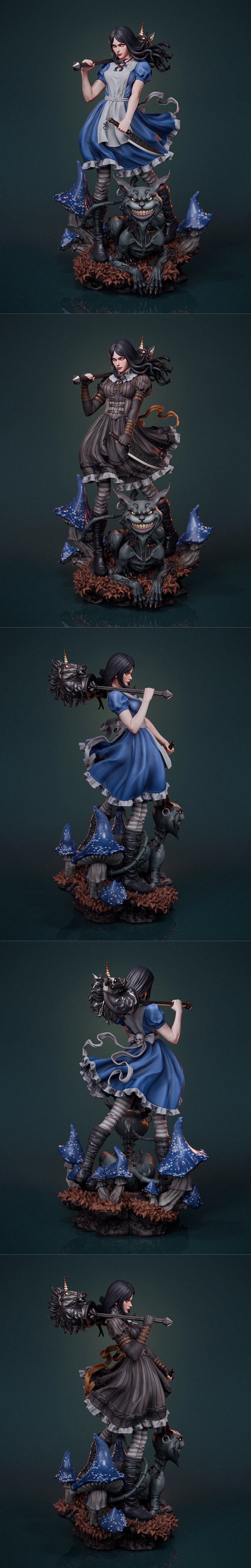 Abe3D - 女巫哈莉 - 3D打印模型|Abe3D – Alice Liddell – 3D Print Model STL