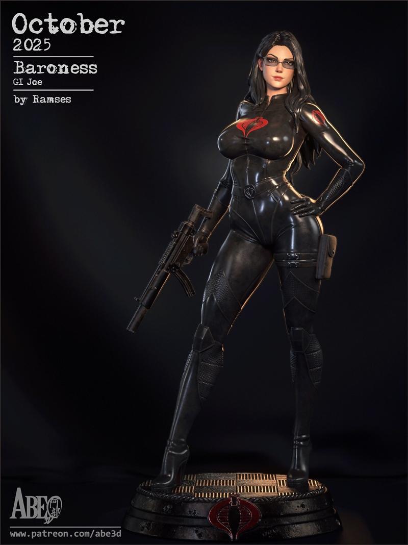 Abe3D - 巴顿小姐 - 3D打印模型|Abe3D – Baroness – 3D Print Model STL