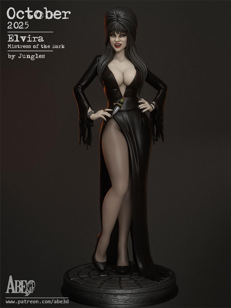 Abe3D - Elvira - 女巫3D打印模型|Abe3D – Elvira – 3D Print Model STL