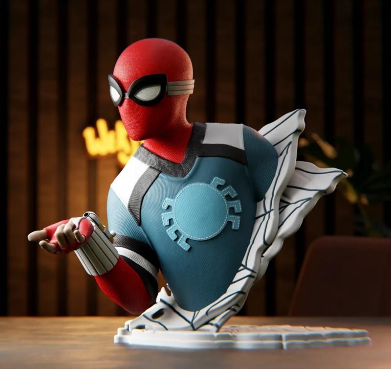 Wekster工作室蜘蛛侠3D打印模型|Wekster – YFN – Spider-Man Bust – 3D Print Model STL