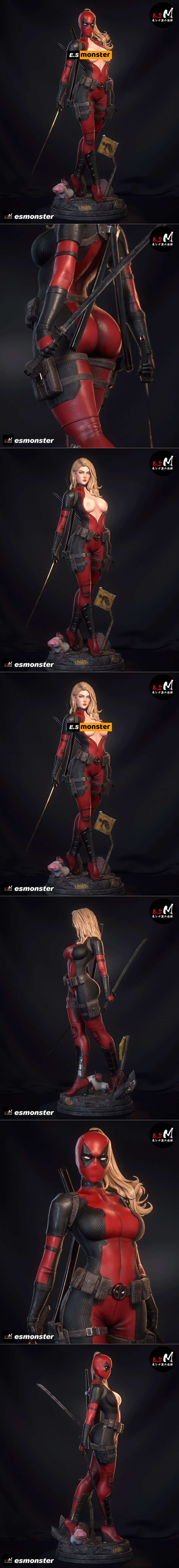 E.S怪物 - 女版死侍 - 3D打印模型|E.S Monster – Lady Deadpool – 3D Print Model STL