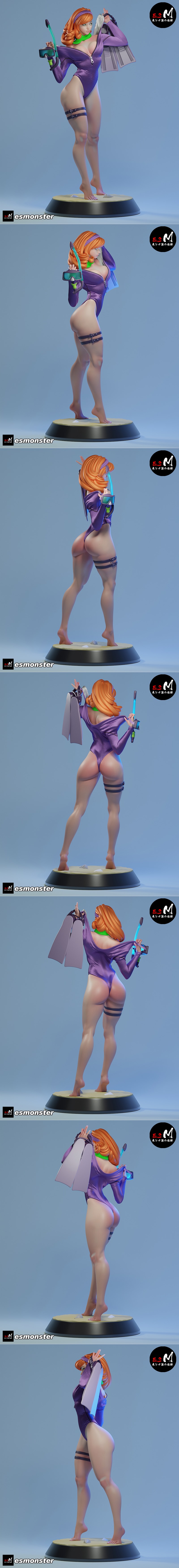 E.S怪物 - 多菲妮 - 3D打印模型|E.S Monster – Daphne – 3D Print Model STL