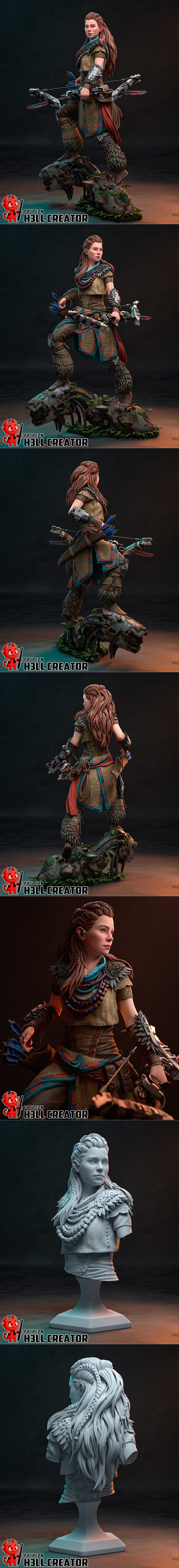 h3LL creator – Aloy – 3D打印模型|h3LL creator – Aloy – 3D Print Model STL