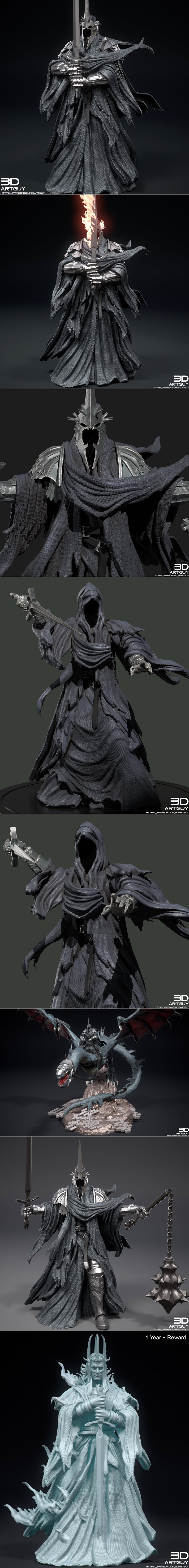 3DArtGuy 2025十一月作品集：动漫游戏角色3D打印模型合集|3DArtGuy November 2025 – 3D Print Model STL