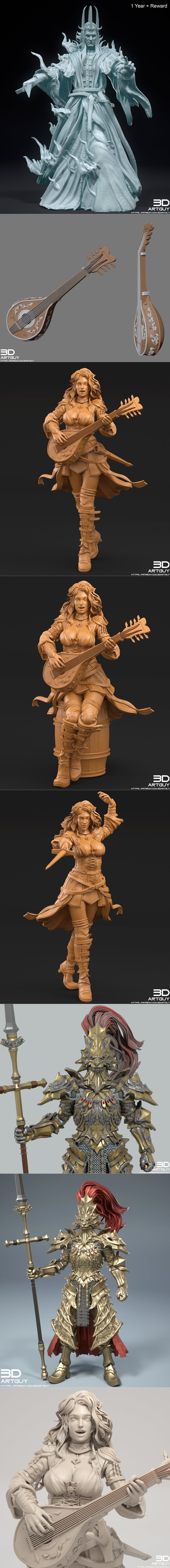 3DArtGuy 2025十一月作品集：动漫游戏角色3D打印模型合集|3DArtGuy November 2025 – 3D Print Model STL