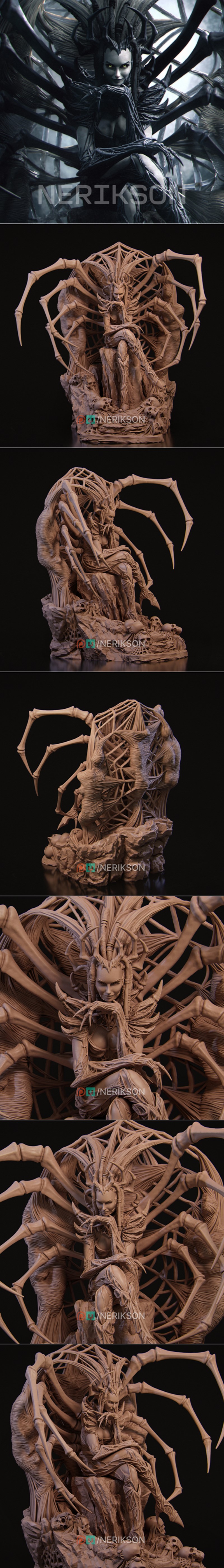 Nerikson蜘蛛女王 3D打印模型|Nerikson – Spider Queen – 3D Print Model STL