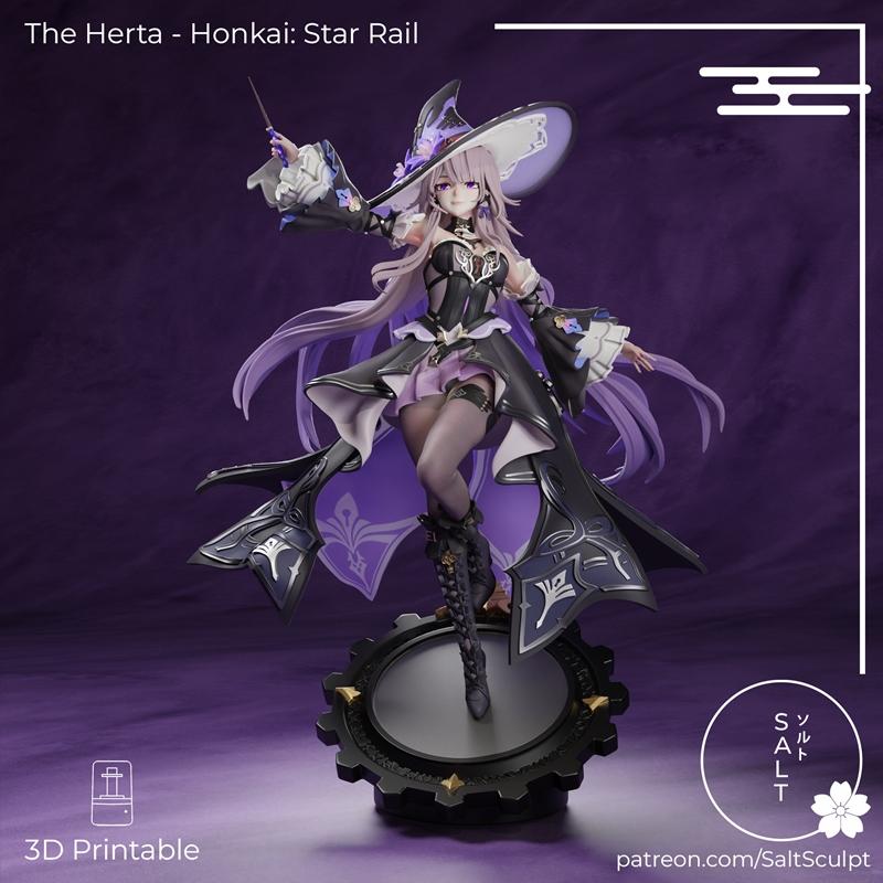 Saltsculpt作品《The Herta》角色3D打印模型|Saltsculpt – The Herta – Honkai Star Rail – 3D Print Model STL