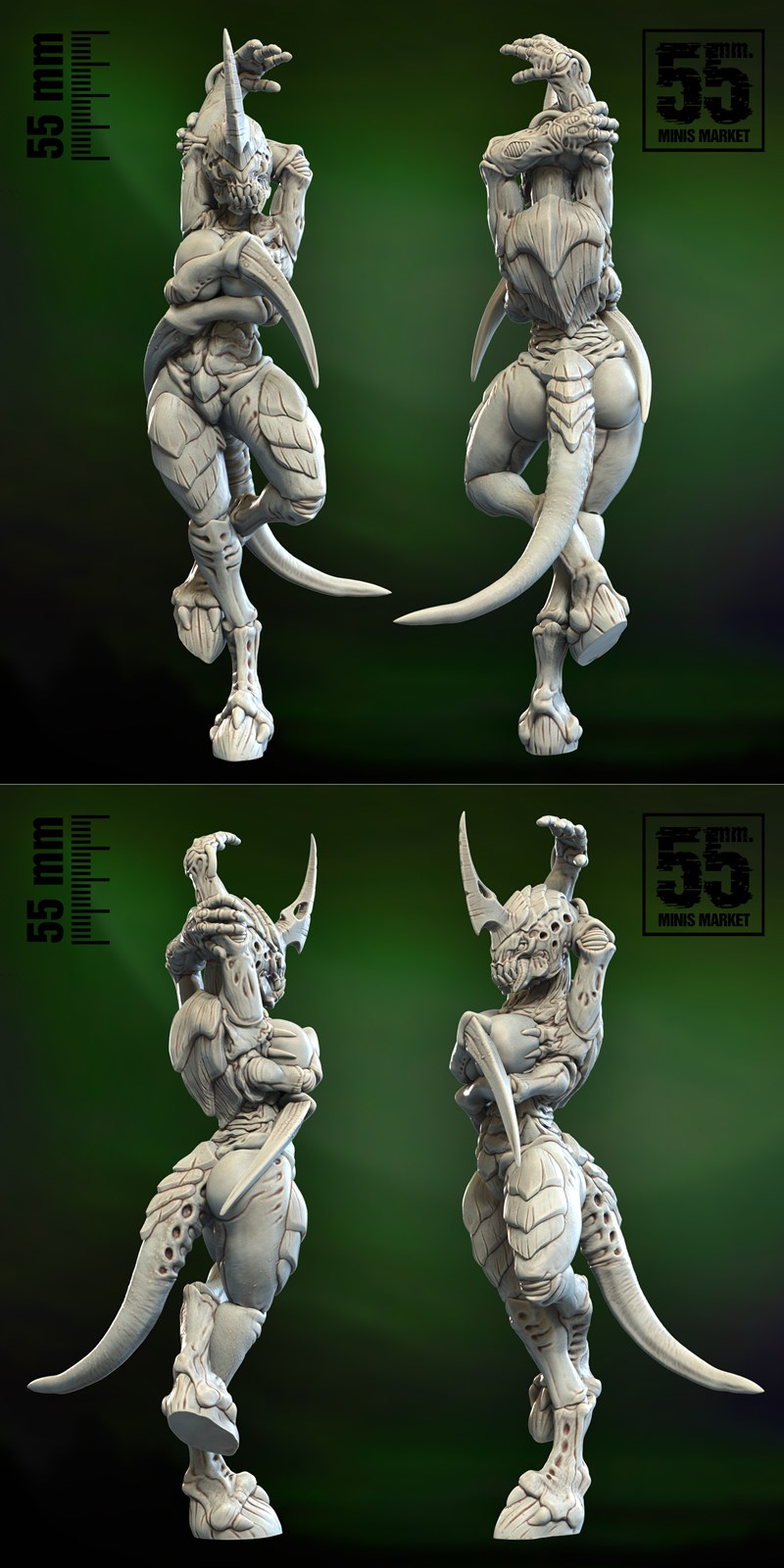 泰坦龙（生物钳爪类）3D打印模型|Shee (biomangler – tyranid) – 3D Print Model STL