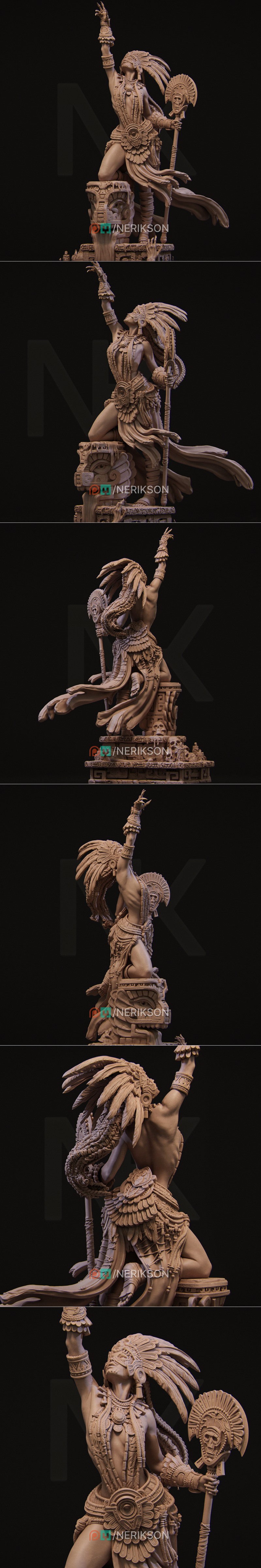 Nerikson 《涅卡琳：死之女祭司》3D打印模型|Nerikson – Necalin The Priestess of Death – 3D Print Model STL