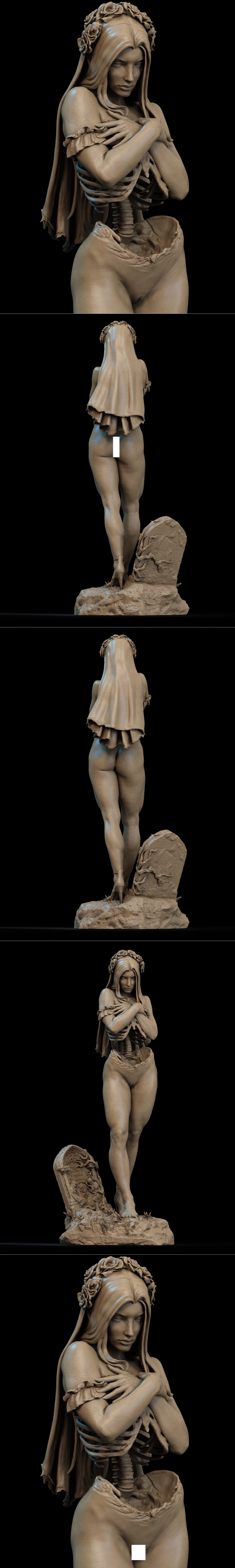 CA 3D工作室 undead bride 3D打印模型|CA 3D Studios – Undead Bride NSFW Version – 3D Print Model STL