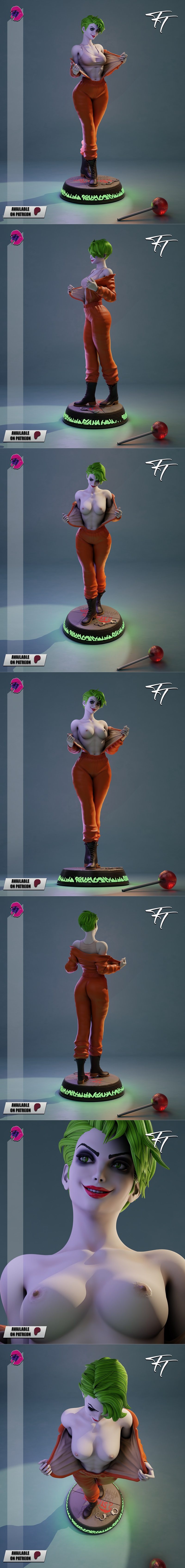 万圣节女杰克 3D打印模型|Trick or Treat – Joker Female – 3D Print Model STL