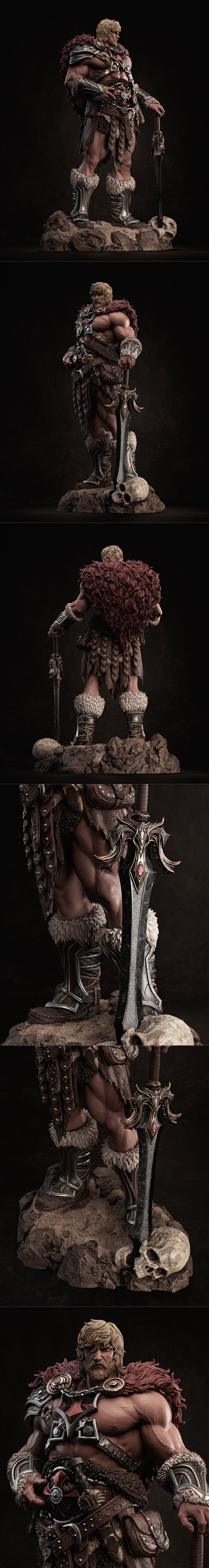 CA 3D工作室 - 亨曼 - 3D打印模型|CA 3D Studios – Heman – 3D Print Model STL