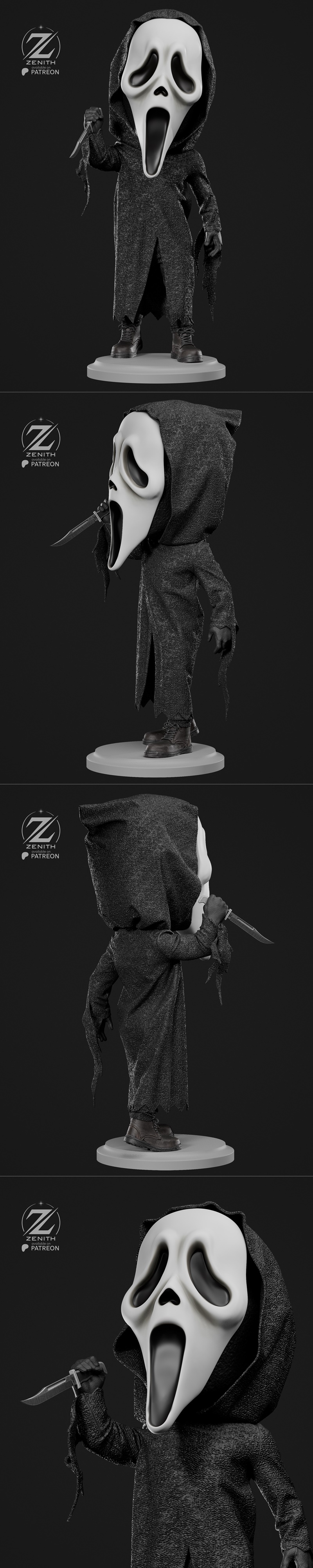 Zenith Studios出品《Ghostface ZCF》3D打印模型|Zenith Studios – Ghostface ZCF – 3D Print Model STL