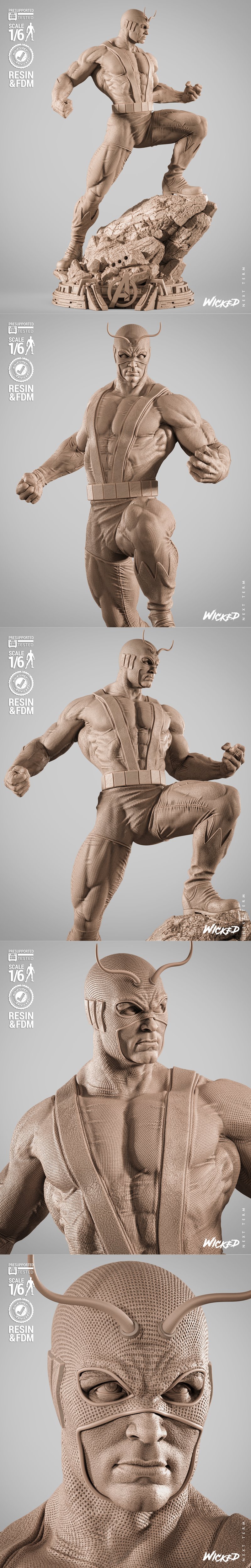 邪恶之徒——巨人体雕塑3D打印模型|Wicked – Giant Man Sculpture – 3D Print Model STL