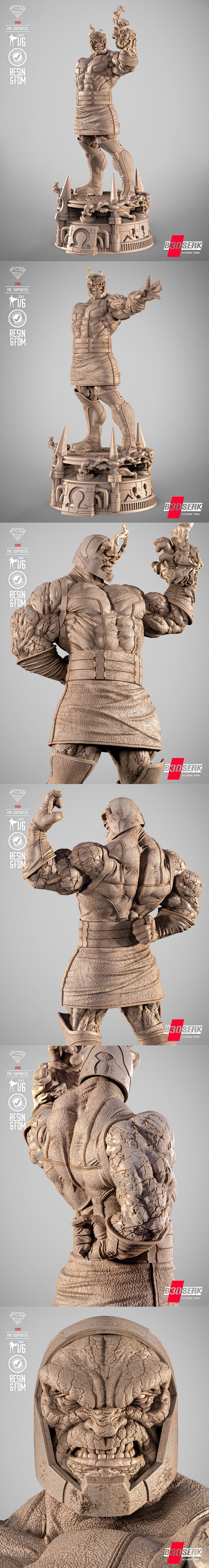 B3dserk - 黑暗赛德雕塑 - 3D打印模型|B3dserk – Darkseid Sculpture – 3D Print Model STL