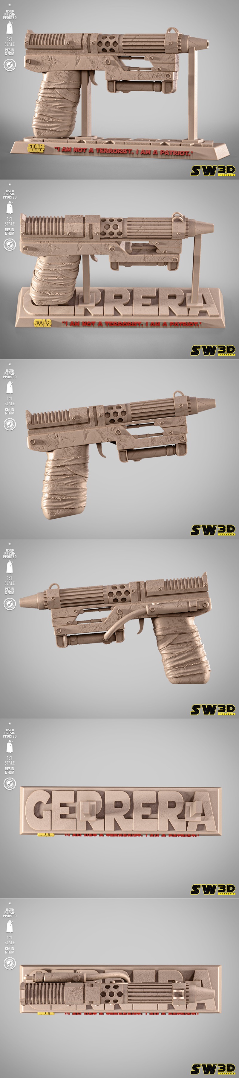 SW3D - 狂战者爆破者 3D打印模型|SW3D – Saw Guerrera Blaster Bust – 3D Print Model STL