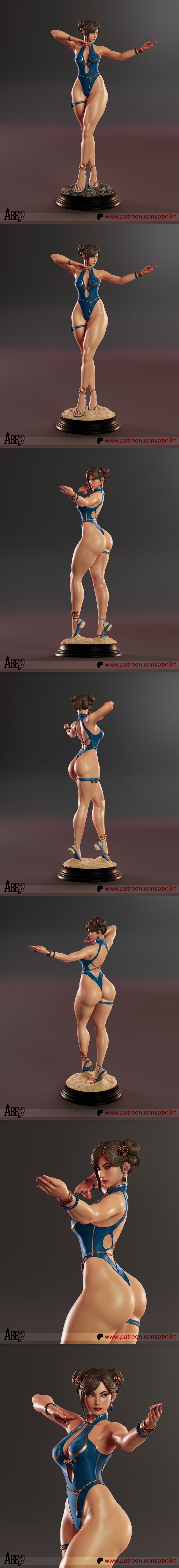 Abe3D 慕容紫英 SF6 3D打印模型|Abe3D – Chun-Li SF6 Costume4 – 3D Print Model STL