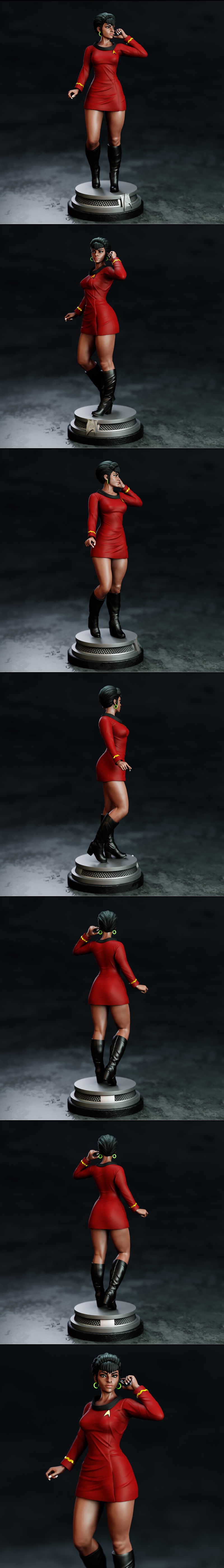 BrunoArt3D - 奥布里亚 - 布鲁诺艺术3D打印模型|BrunoArt3D – Lieutenant Uhura – 3D Print Model STL