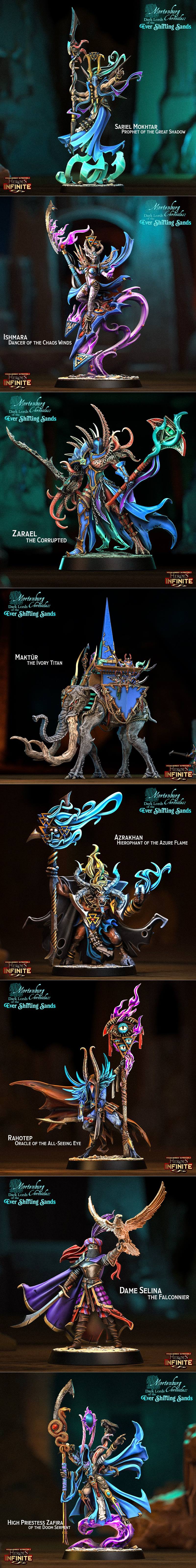 英雄无限：莫尔滕堡纪元——永动沙海的暗影领主 3D打印模型|﻿Heroes Infinite – Mortenburg Chronicles – Dark Lords of the Ever Shifting Sands – 3D Print Model STL