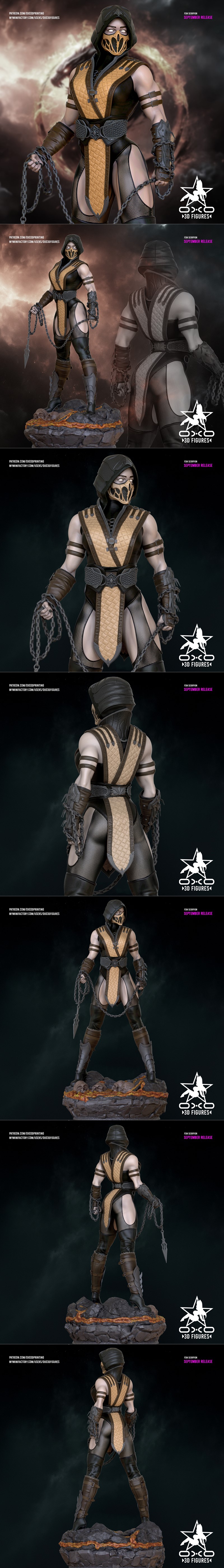 OXO3D 斯科皮昂女战士 3D打印模型|OXO3D Figures – Fem Scorpion – 3D Print Model STL