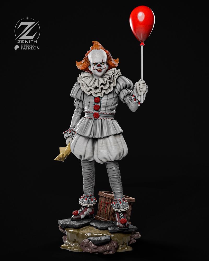 Zenith Studios - Pennywise - 3D打印模型|Zenith Studios – Pennywise – 3D Print Model STL