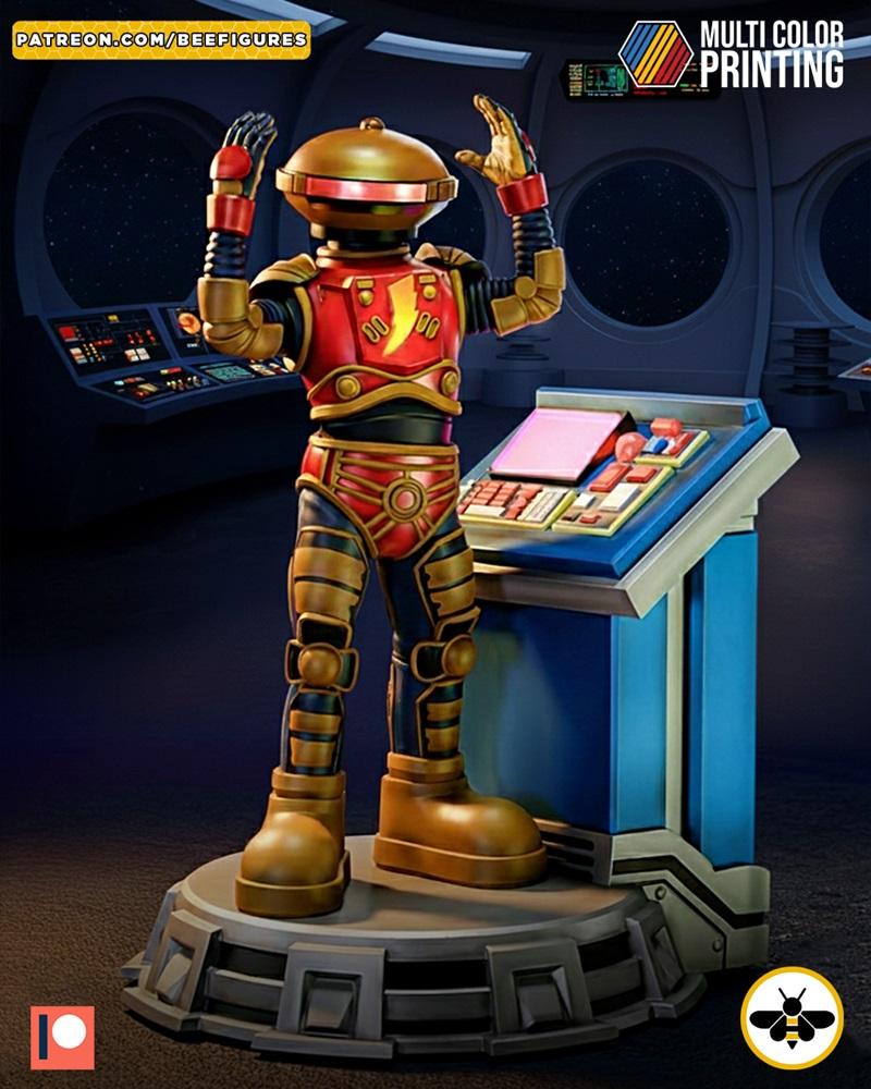 蜂巢图腾 - 阿尔法5 - 雷霆战士 - 3D打印模型|Bee Figures – Alpha 5 – Power Rangers – 3D Print Model STL