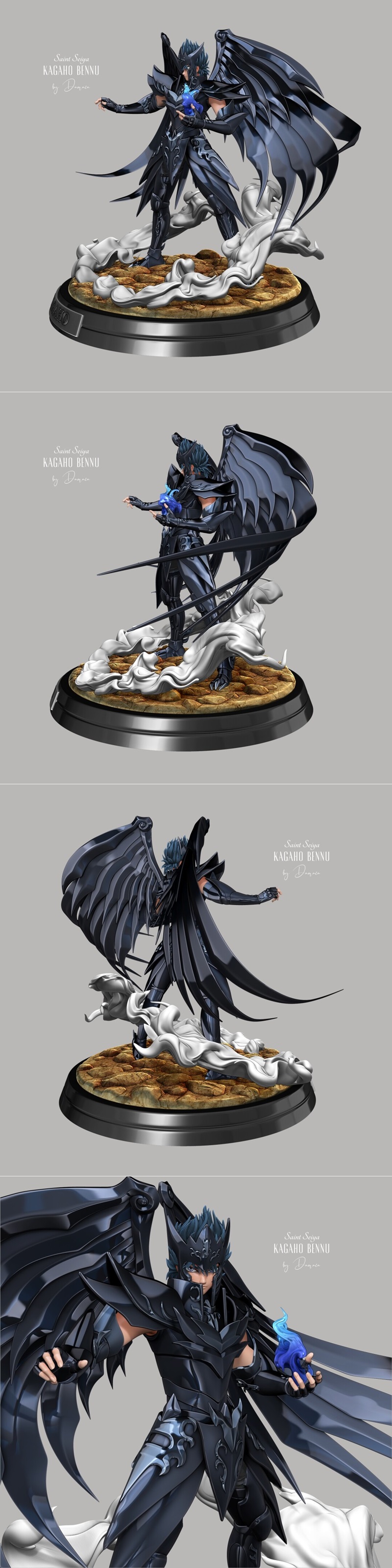 圣斗士星矢 - 卡哈布努 - 3D打印模型|Saint Seiya – Kagaho Bennu – 3D Print Model STL