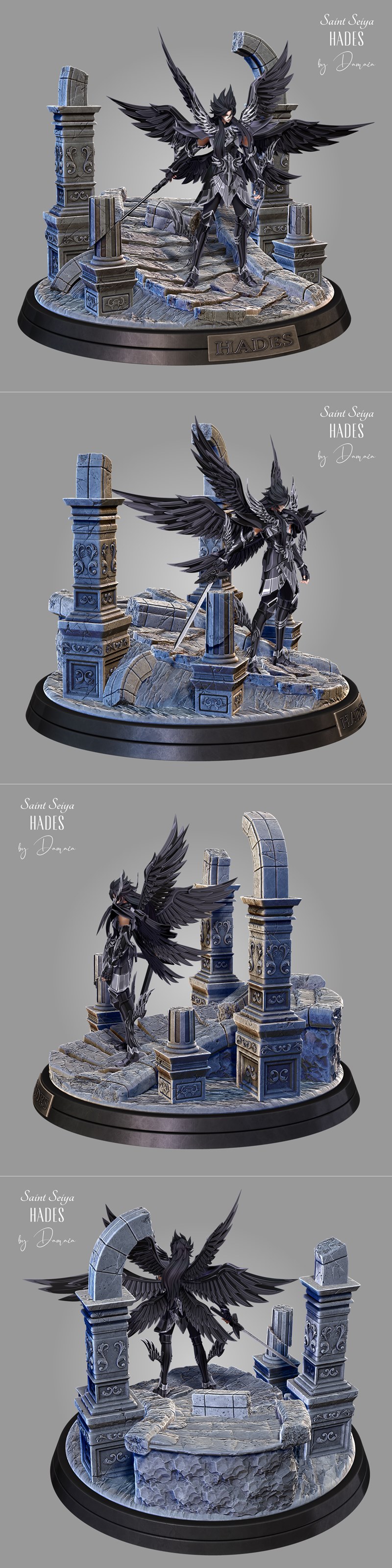 圣斗士星矢 - 黑暗之神 - 3D打印模型|Saint Seiya – Hades – 3D Print Model STL