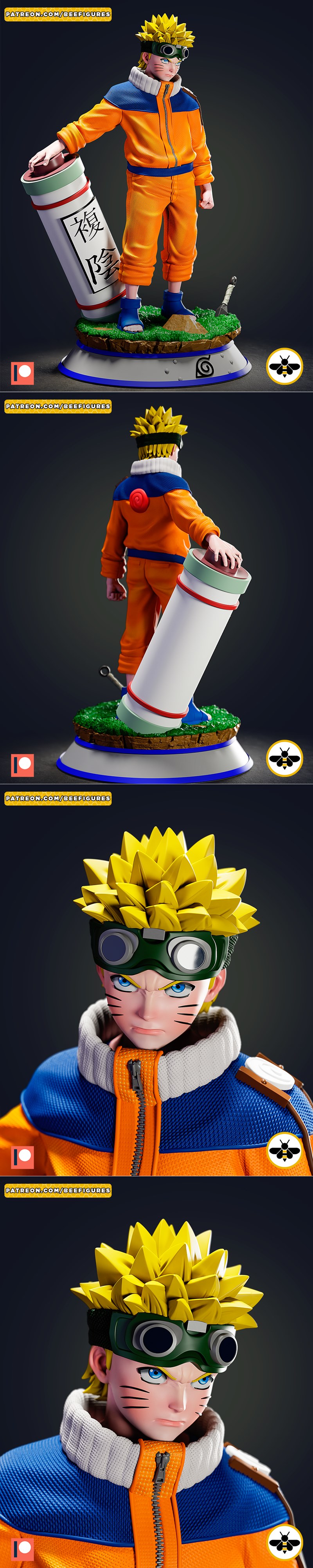 Bee Figures - Naruto - 3D打印模型|Bee Figures – Naruto – 3D Print Model STL