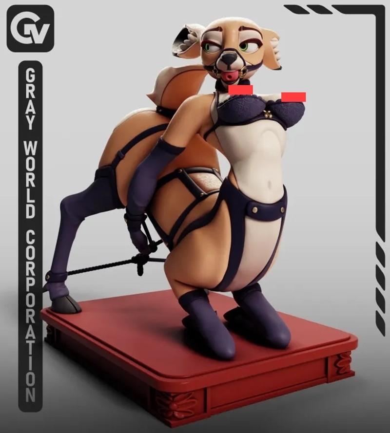 灰世界公司 - 马鹿人形 - 3D打印模型|Gray World Corporation – Deer Centaur – 3D Print Model STL