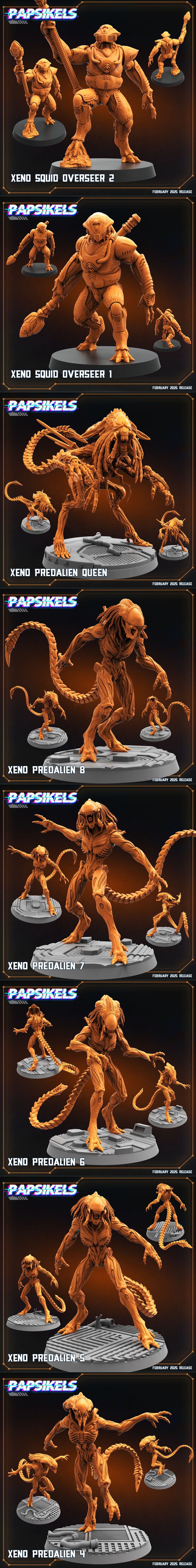 Papsikels迷你模型—科幻题材2025年2月作品3D打印模型|Papsikels Miniatures – SciFi February 2025 – 3D Print Model STL