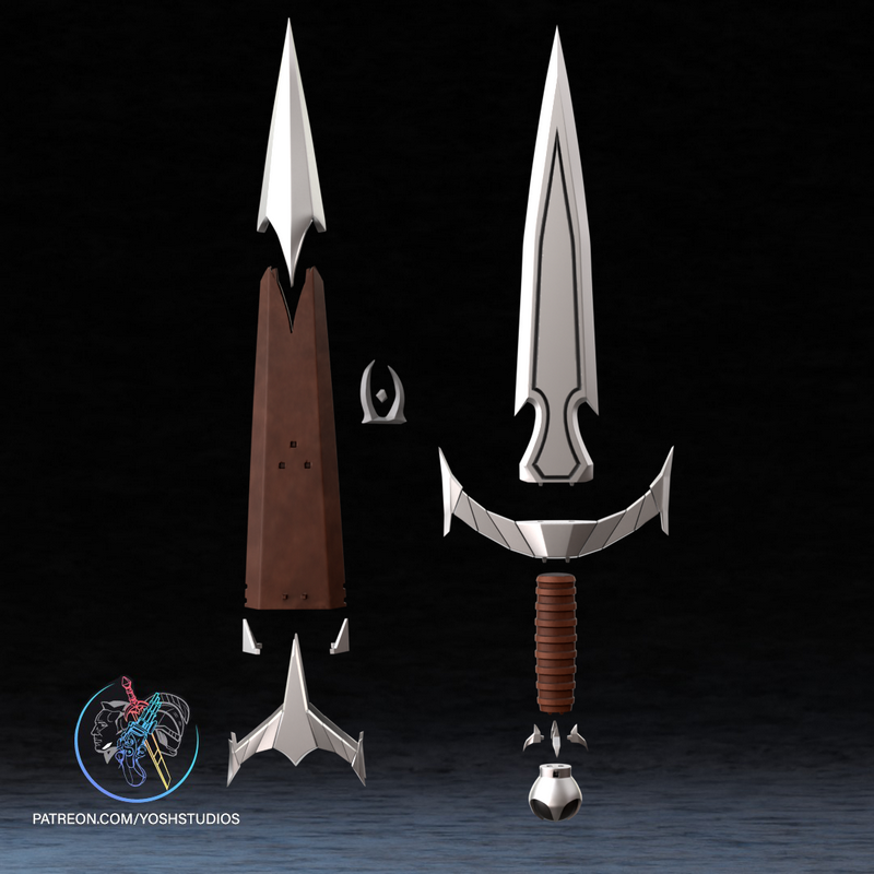 Yosh Studios – 奥布利森 Mehrunes 狄拉克 3D打印模型|Yosh Studios – Oblivion Mehrunes Razor Dagger – 3D Print Model