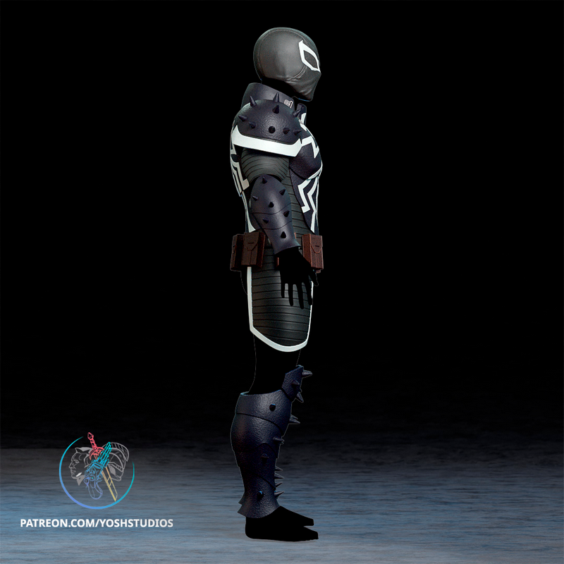 Yosh Studios - Venom全套装3D打印模型|Yosh Studios – Agent Venom Full Costume – 3D Print Model