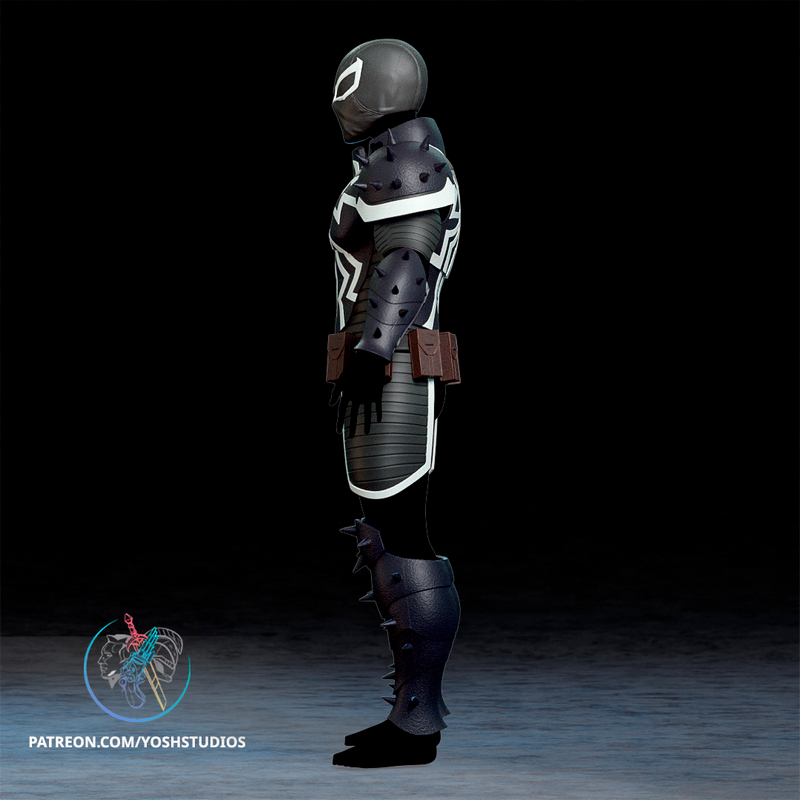 Yosh Studios - Venom全套装3D打印模型|Yosh Studios – Agent Venom Full Costume – 3D Print Model
