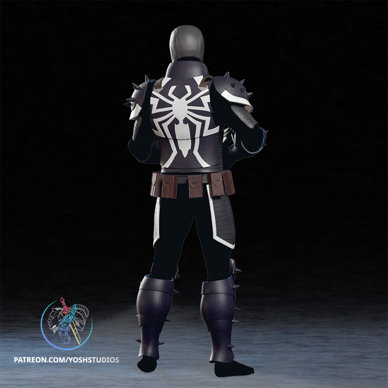 Yosh Studios - Venom全套装3D打印模型|Yosh Studios – Agent Venom Full Costume – 3D Print Model
