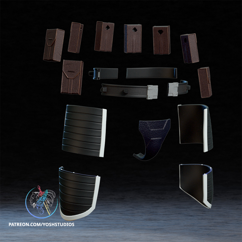 Yosh Studios - Venom全套装3D打印模型|Yosh Studios – Agent Venom Full Costume – 3D Print Model