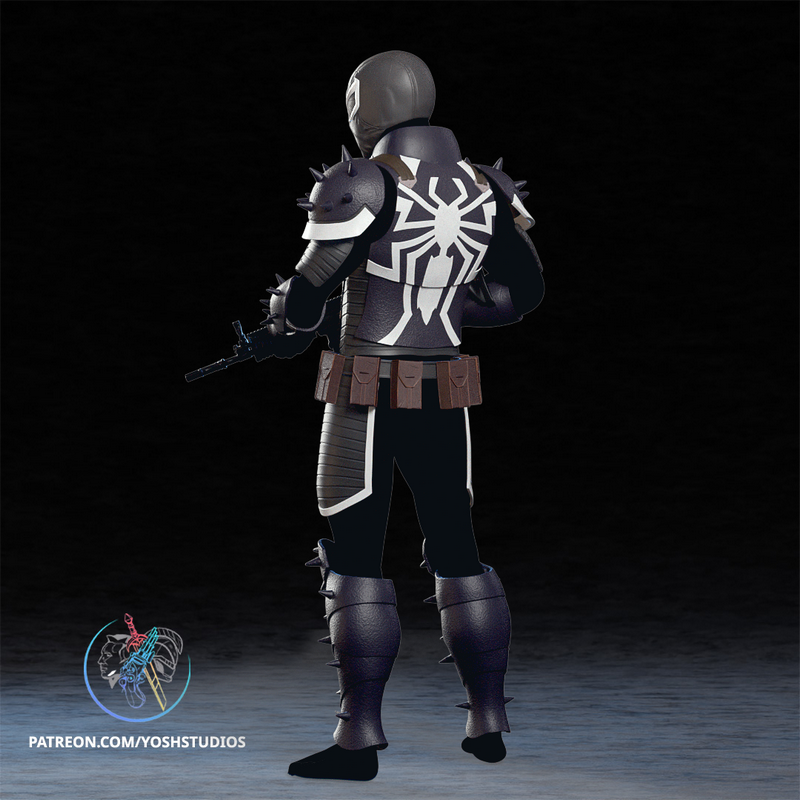 Yosh Studios - Venom全套装3D打印模型|Yosh Studios – Agent Venom Full Costume – 3D Print Model