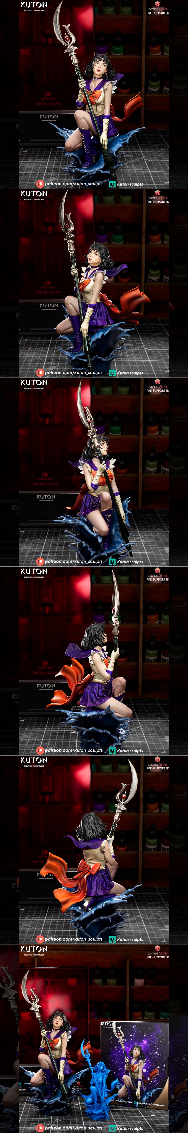 Sailor Moon Saturn 3D打印模型|Kuton Figurines – Sailor Moon Saturn – 3D Print Model STL